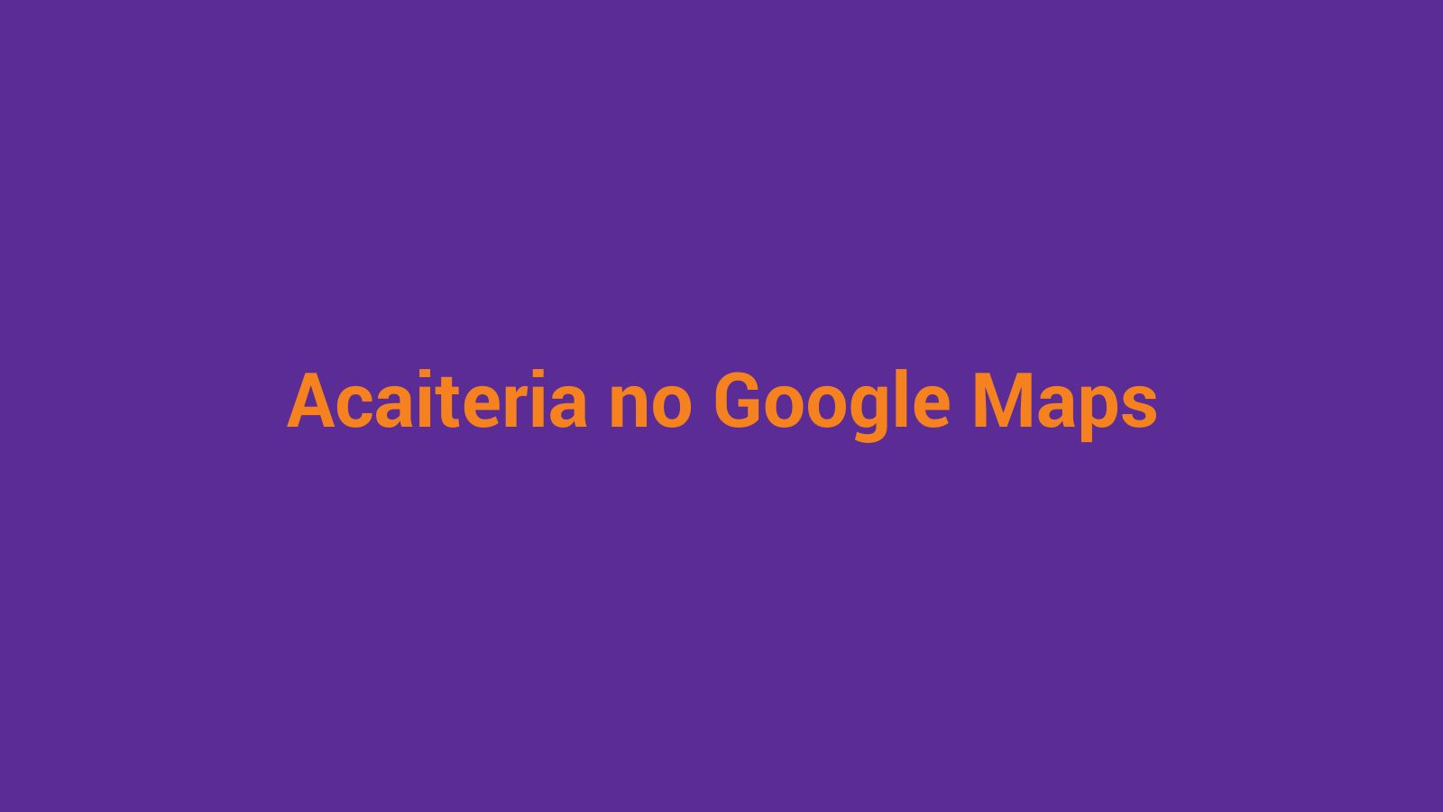 Arte Cliffon em roxo e laranja representando perfil no Google Maps para açaiteria de bairro